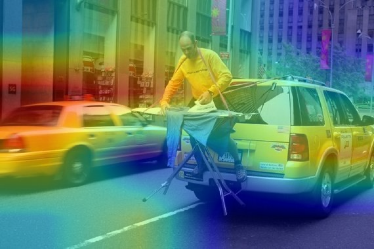 Grad-CAM overlay using 16 visual tokens.